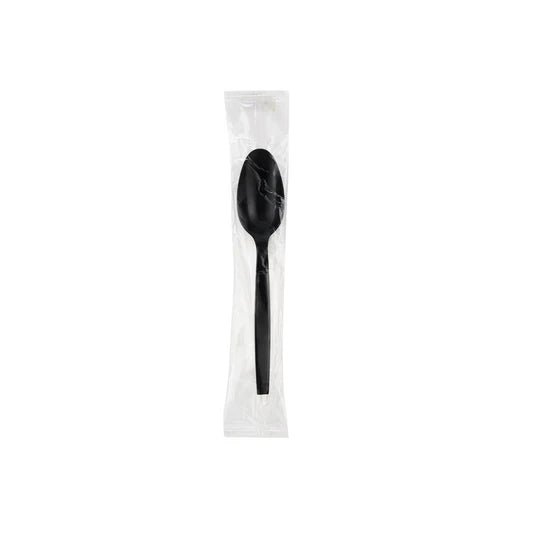 500 Set Cutlery MD Black Spoon +Napkin