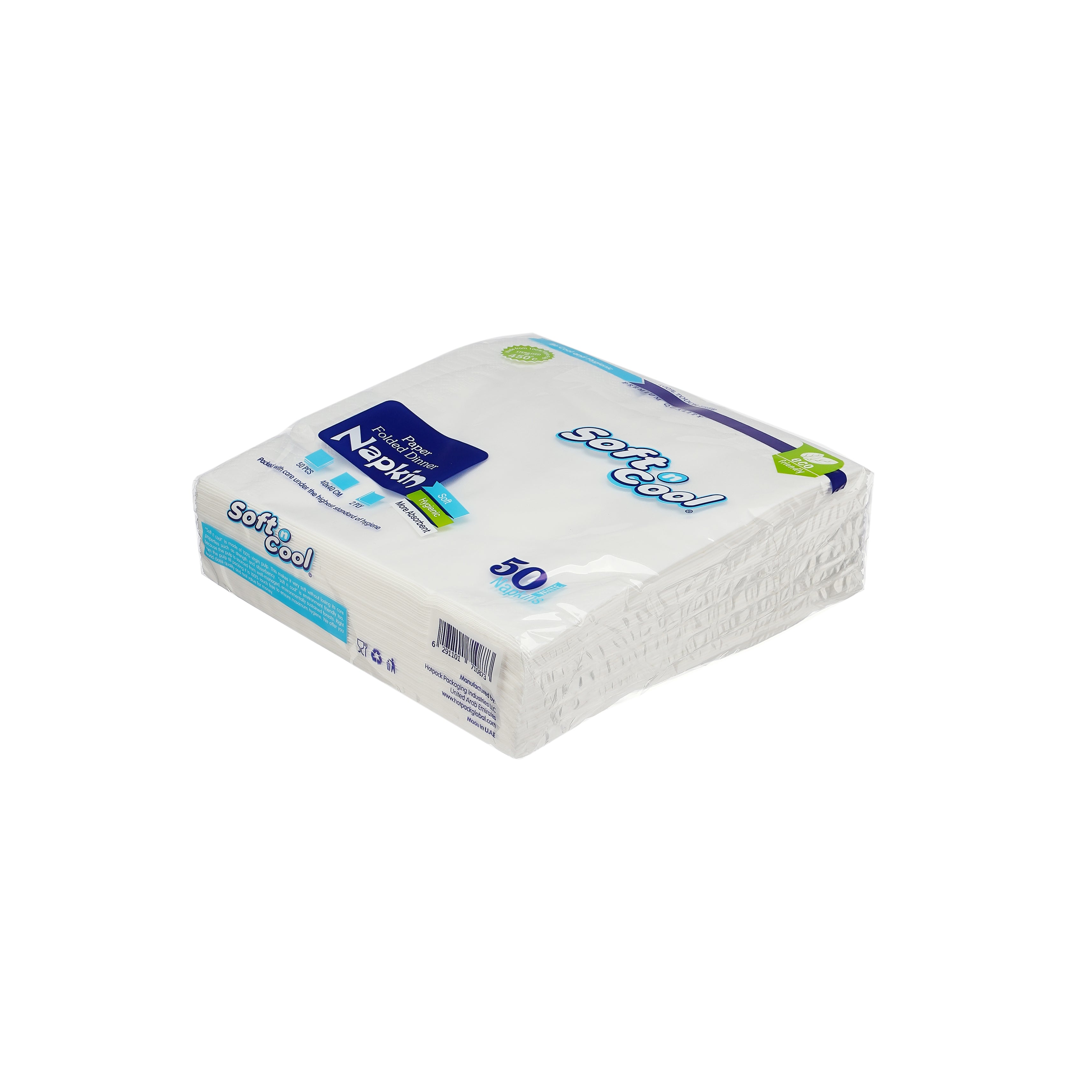 Soft n Cool Paper Napkin White 40 X 40 Cm