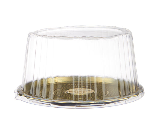 Gold Base Round Cake Container With Lid