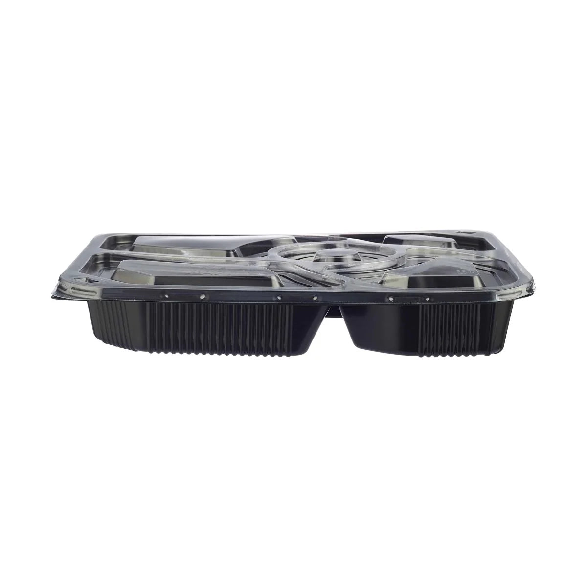 Black Base Rectangular 5-Compartment Container
