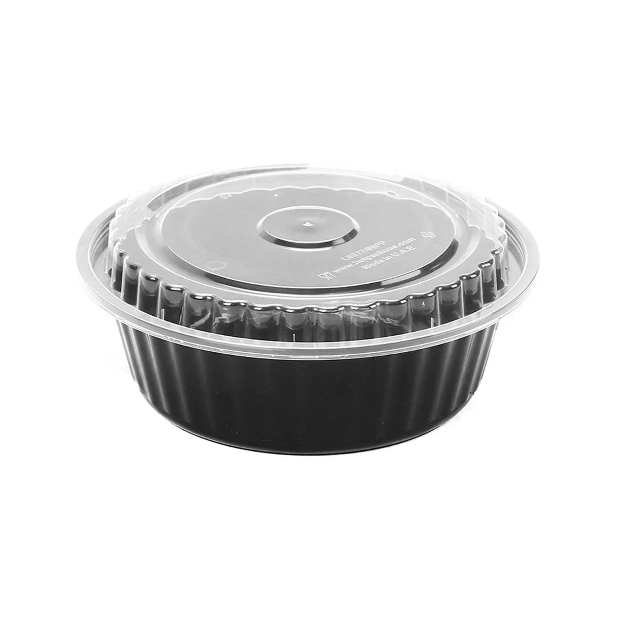 Black Base Round Container with Lids