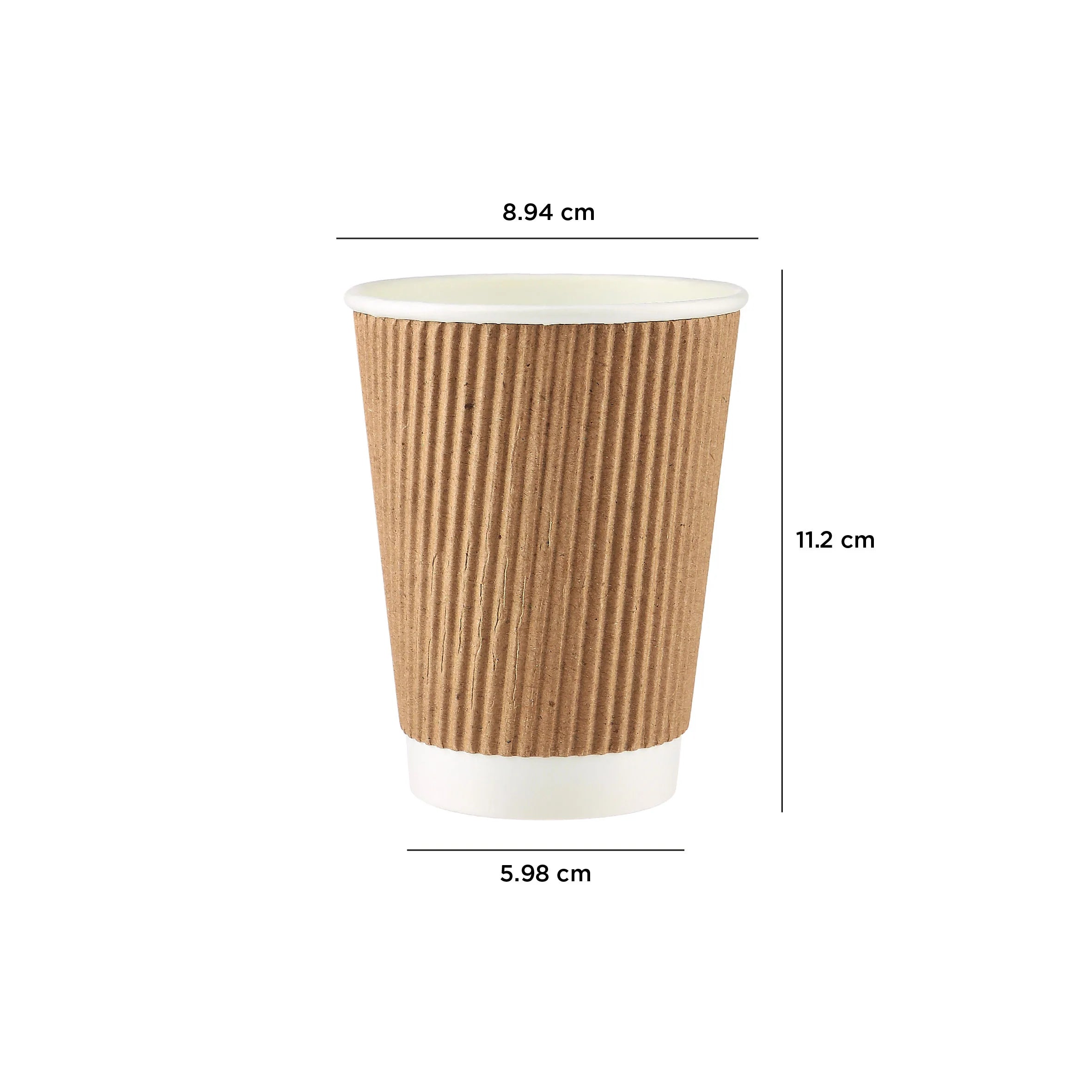 Paper Ripple Kraft Cup 12 Oz + Lid