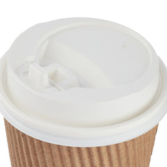 Paper Ripple Kraft Cup 12 Oz + Lid