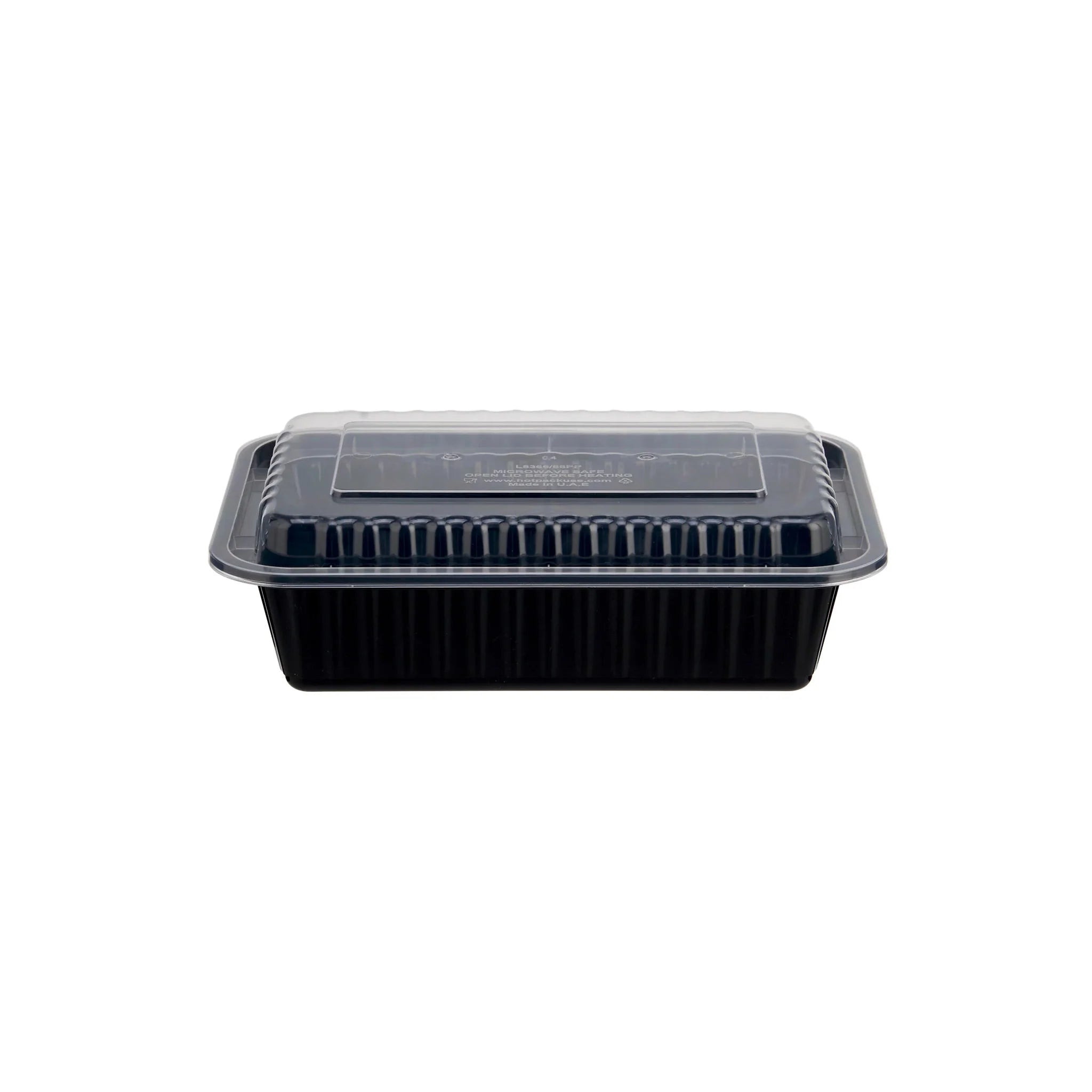 Black Base Rectangular Container with Lids
