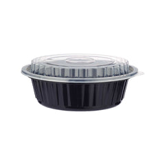 Black Base Round Container with Lids