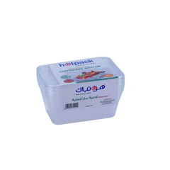 1000 Ml Clear Rectangular Microwavable Container+lid