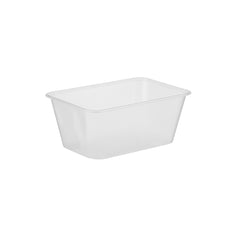 500 Pieces Clear Rectangular Microwavable Container 1000 ml