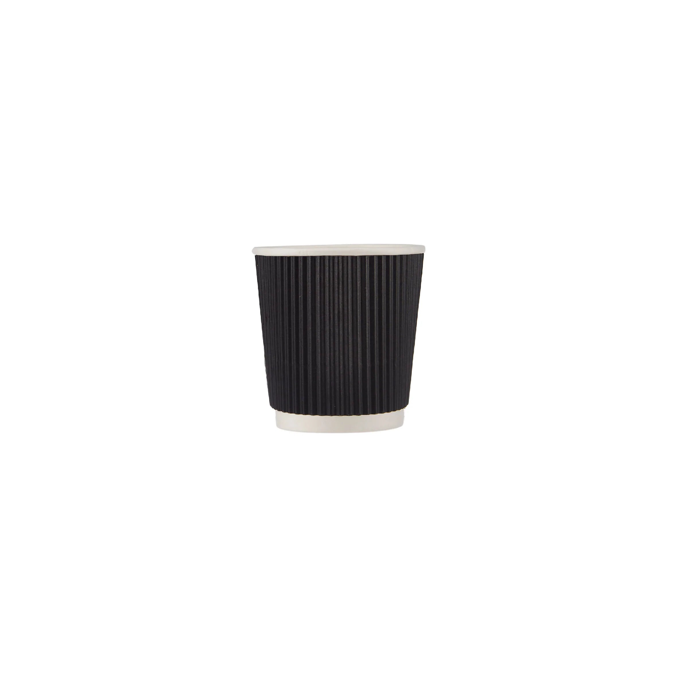 Black Ripple Paper Cups 8 Oz