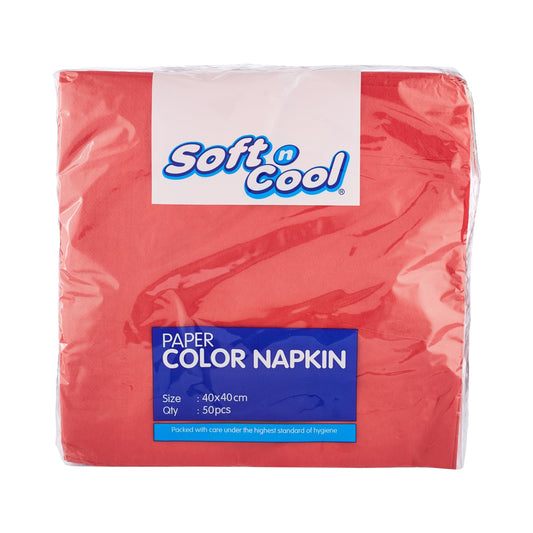 Red Napkin 40 X 40 Cm 50 Pieces X 24 Packets