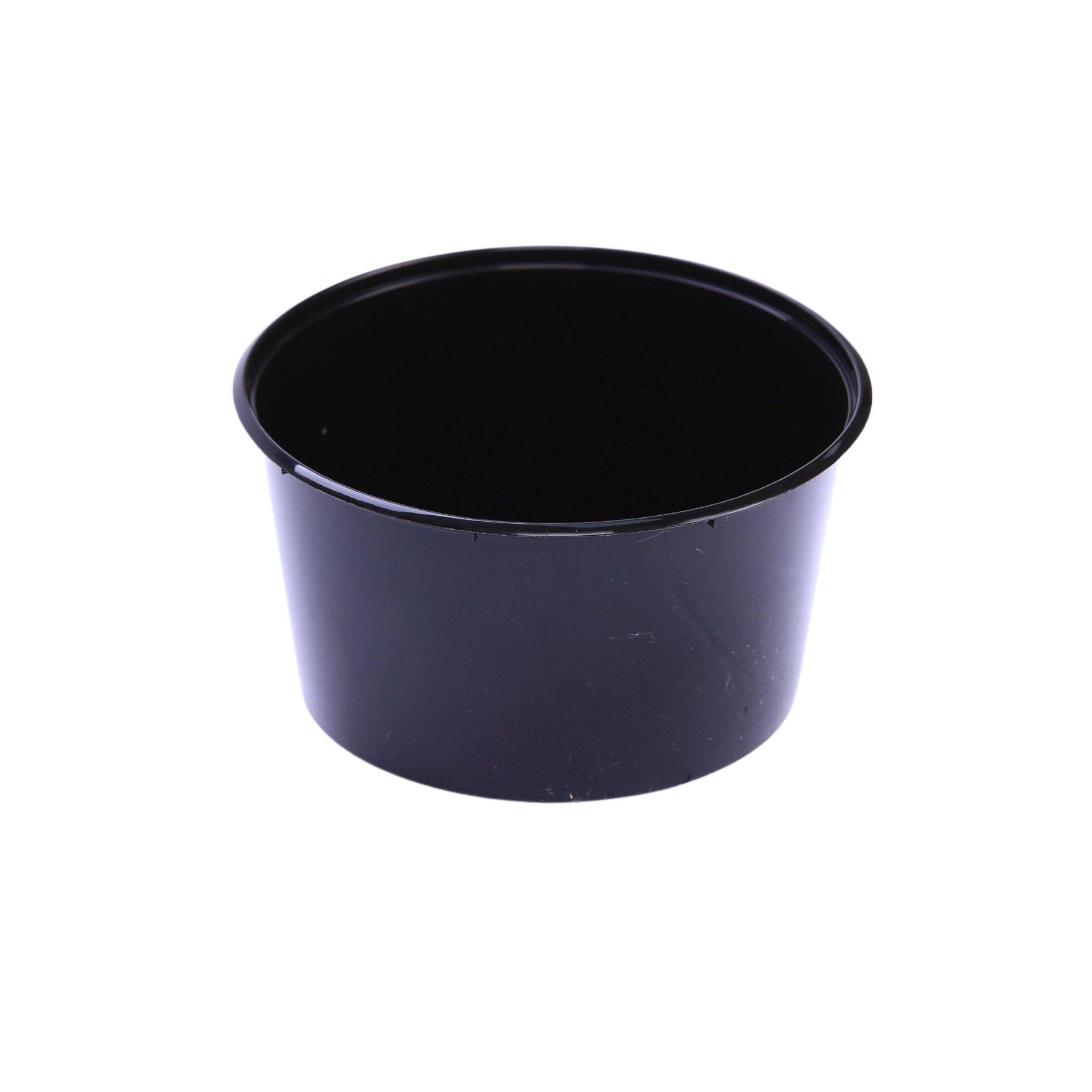 Black Round Microwavable Container