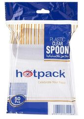 2000 Pieces Clear Plastic Tea Spoon (40PKT X50 PCS)