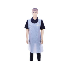 Plastic Apron White 27 Inch (Width) X 42 Inch (Length)