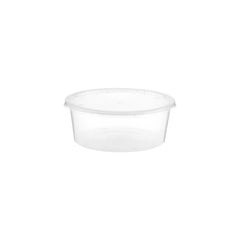 250 Ml Clear Round Microwavable Container+lid