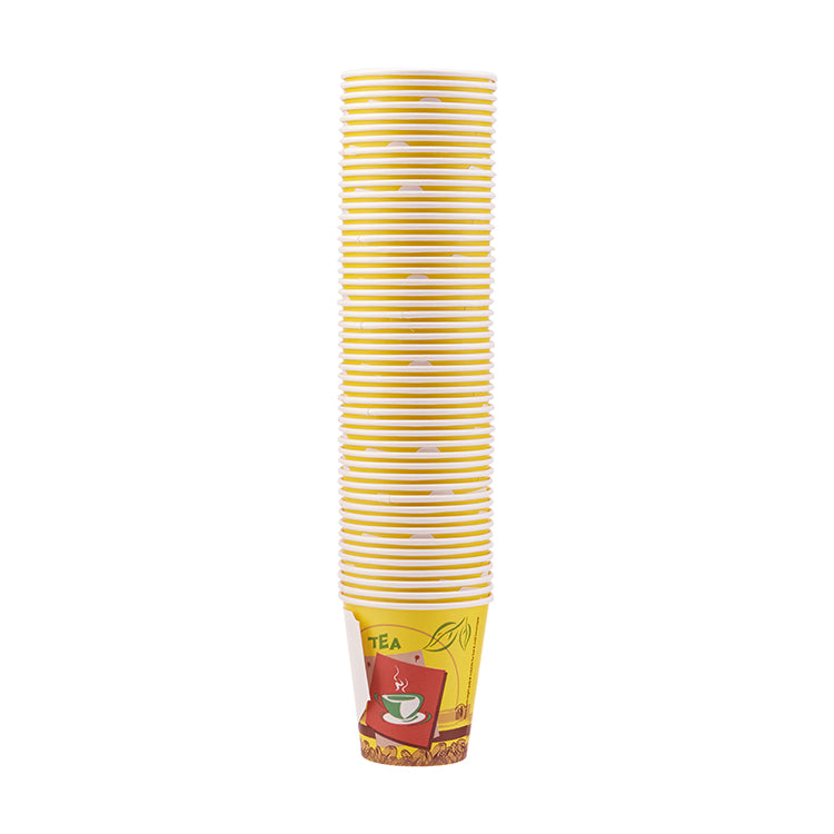 7 Oz Printed Single Wall Paper Cups with Handle