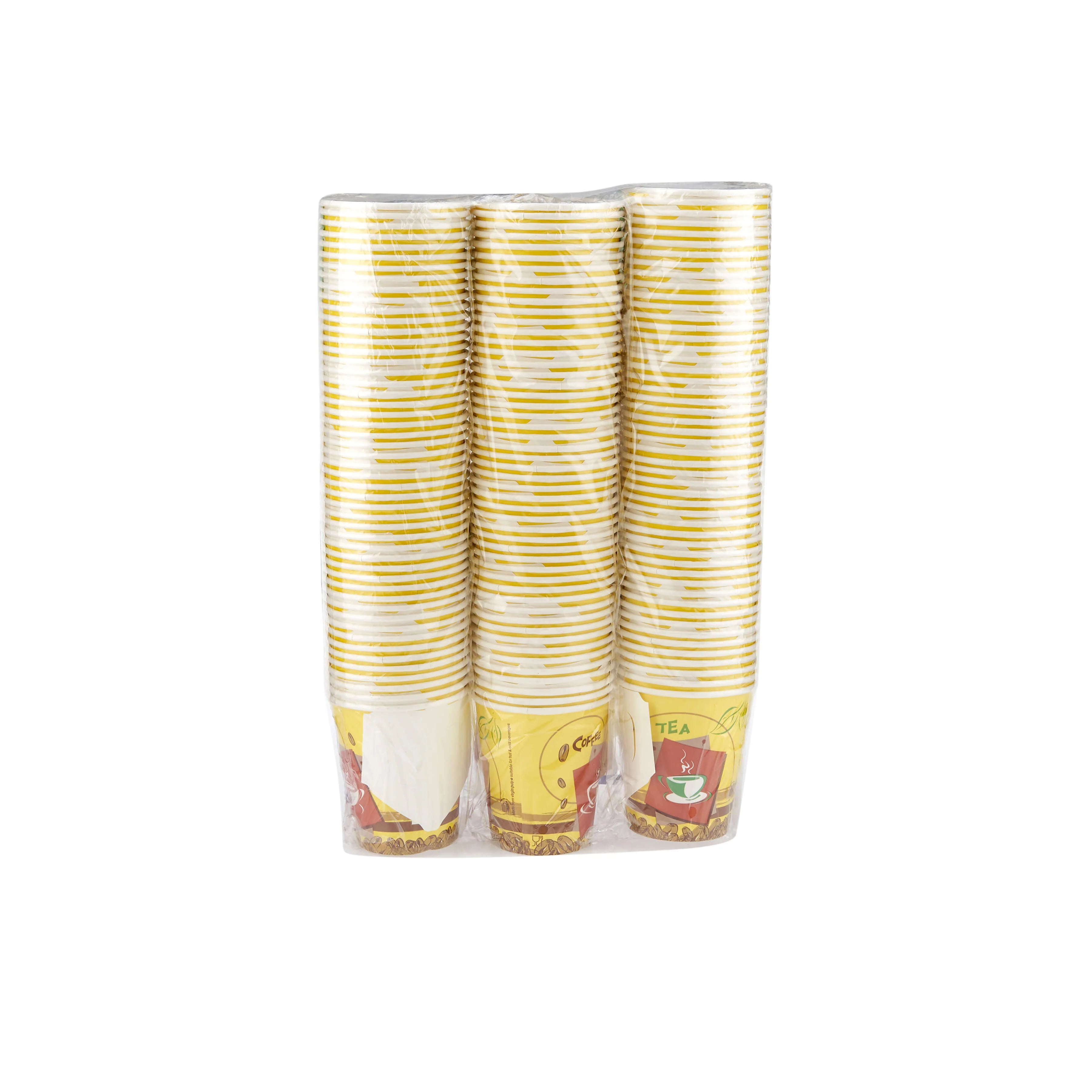 Offer Pack Single Wall Paper Cup With Handle 7 Oz