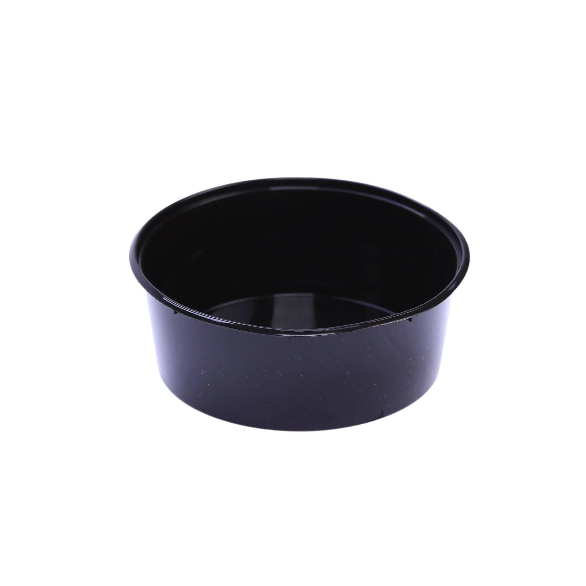 Black Round Microwavable Container