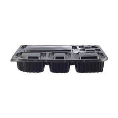 Black Base Rectangular 6-Compartment Container