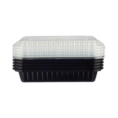 Black Base Rectangular Container with Lids