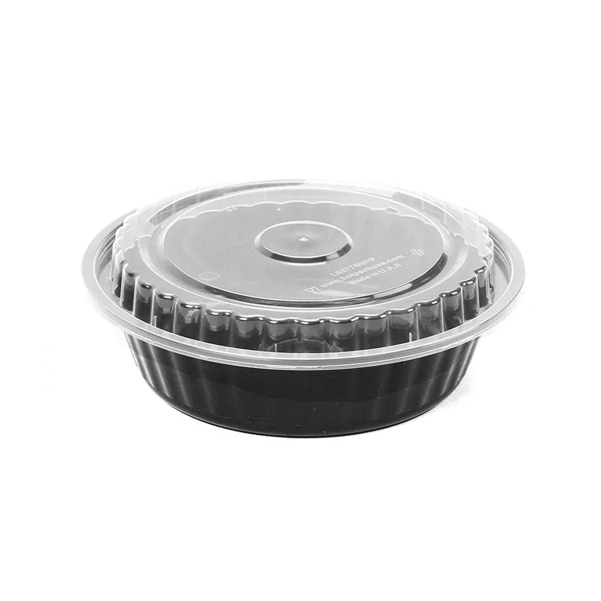 Black Base Round Container with Lids