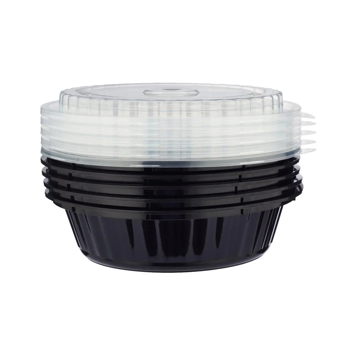 Black Base Round Container with Lids