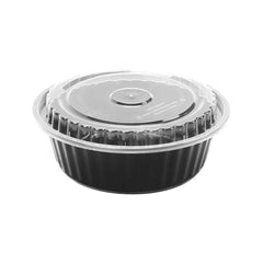 Black Base Round Container with Lids