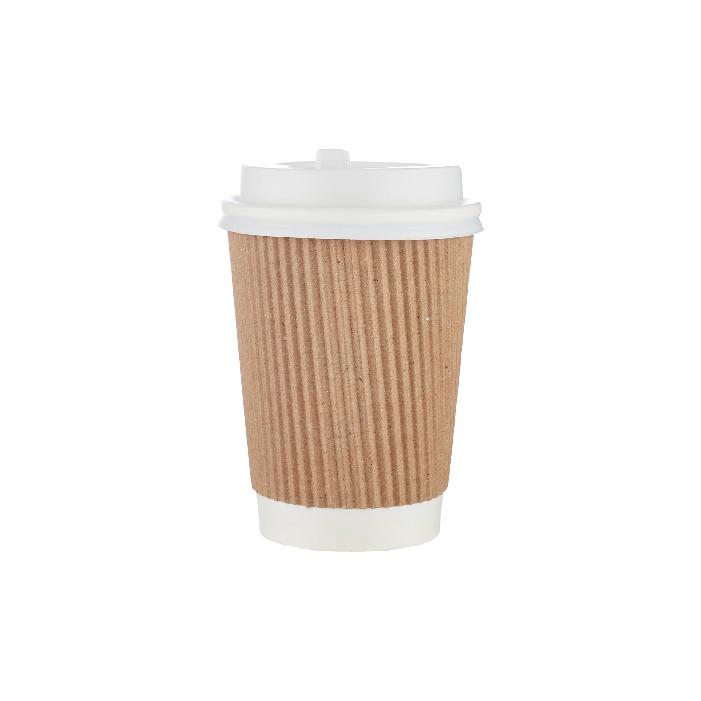 Paper Ripple Kraft Cup 12 Oz + Lid