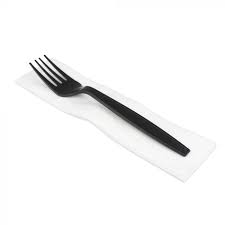 500 Set Cutlery HD Black Fork +Napkin