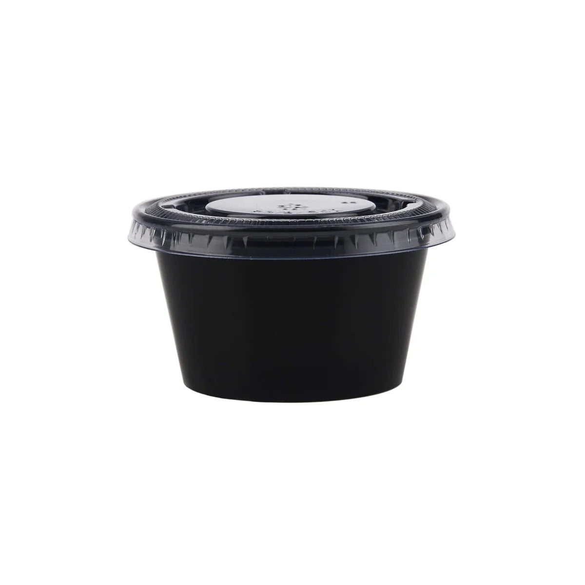 PP Black Base Portion Cup with Lid