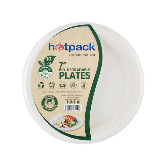 10 Pieces Biodegradable Paper Pulp Plate