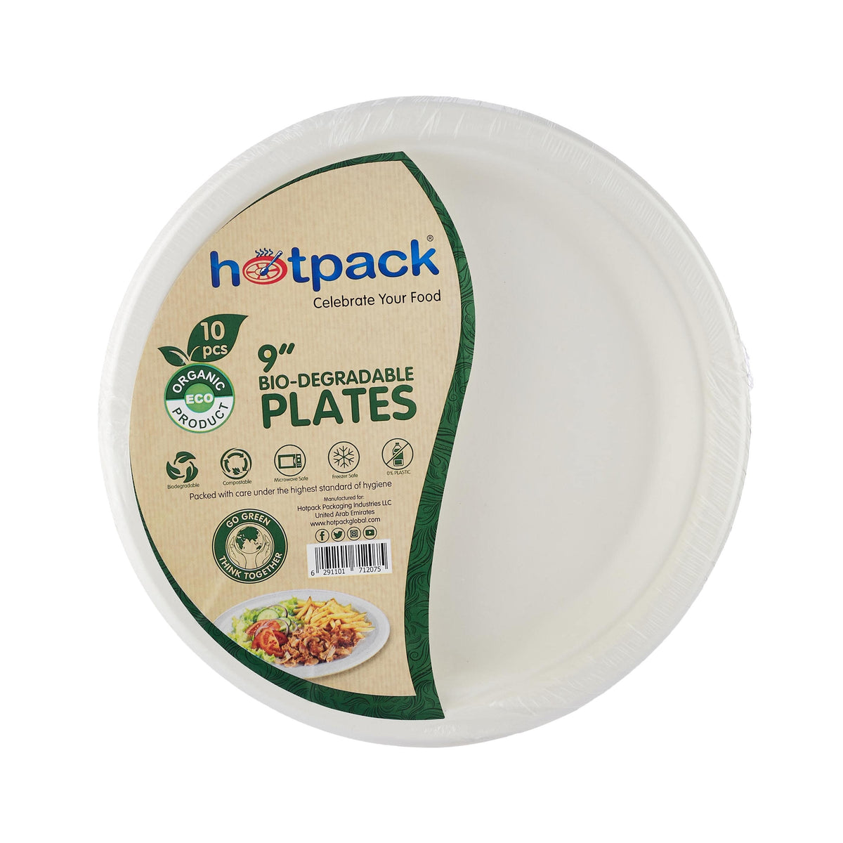 10 Pieces Biodegradable Paper Pulp Plate