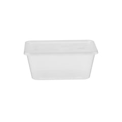 500 Pieces Clear Rectangular Microwavable Container 1000 ml