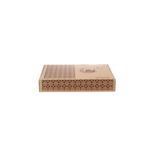 100 Pieces Kraft Brown Eid Special Theme Printed Meal Box