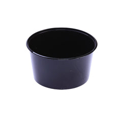 Black Round Microwavable Container